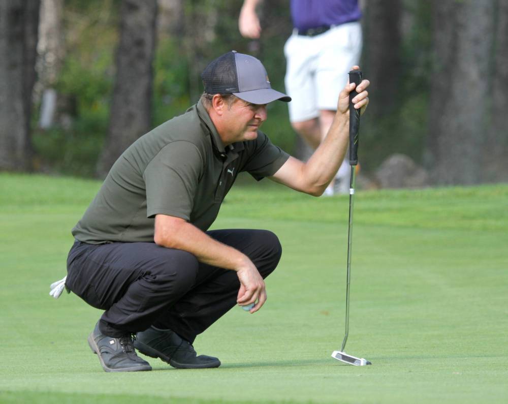 Jason Curtis of Brandon reached his first Tamarack men's championship flight semifinal with a 2-and-1 win over Kody Fawcett at Clear Lake Golf Course on Thursday. (Thomas Friesen/The Brandon Sun)