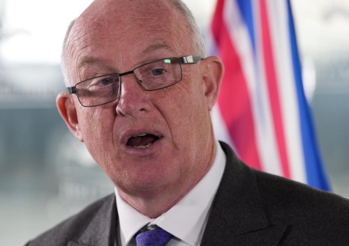 B.C. Public Safety Minister Mike Farnworth speaks during a news conference, in Vancouver, B.C., Monday, April 11, 2022. A review of British Columbia's COVID-19 response says despite being unprepared for the pandemic, the province showed 