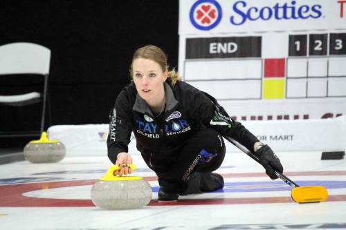 Alyssa Calvert and her rink from Carberry will be competing at the 2023 Manitoba Scotties Tournament of Hearts in East St. Paul next month (Lucas Punkari/The Brandon Sun)