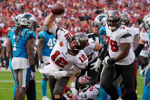 For the second straight year, Tampa Bay Buccaneers quarterback Tom Brady will debate whether to keep playing or make the transition to the broadcast booth. (File)