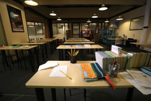 An empty classroom. (Winnipeg Free Press)